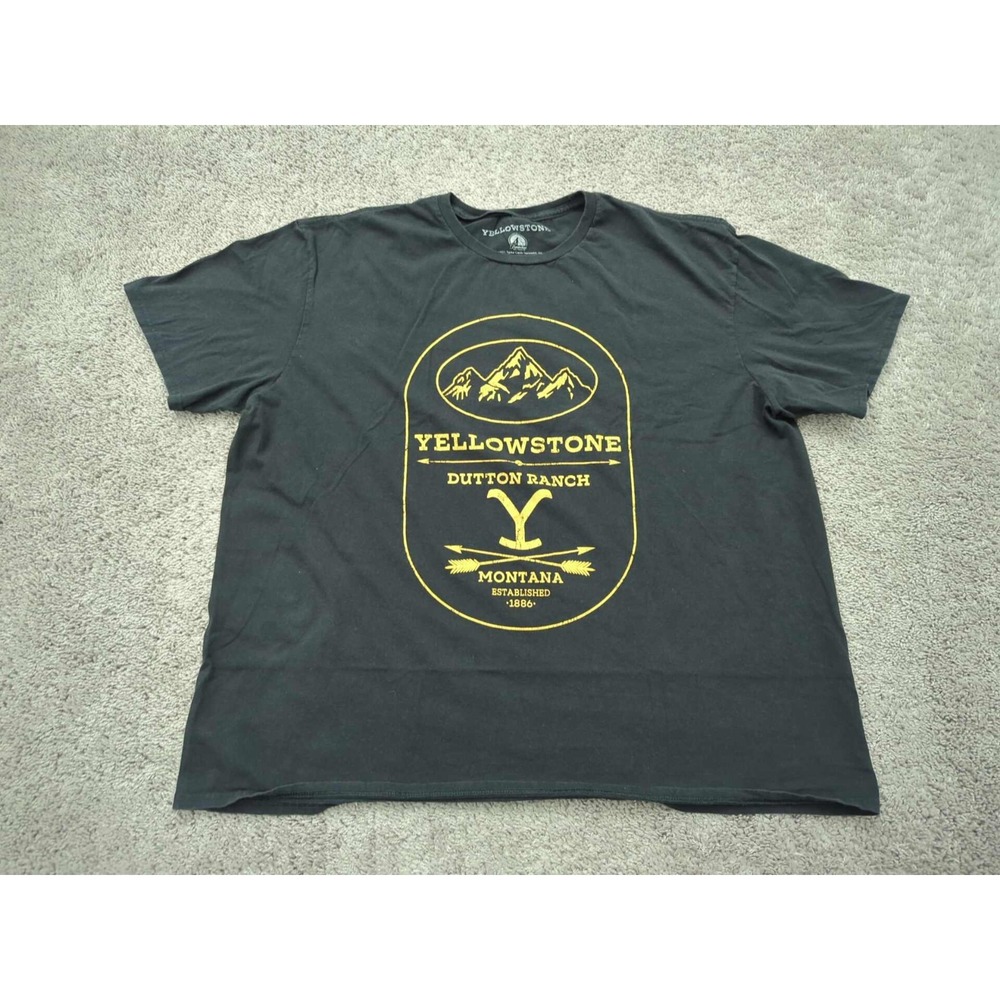 Dutton Ranch Montana T Shirt Mens 2XL‎ Short Sleeve Yellowstone Black